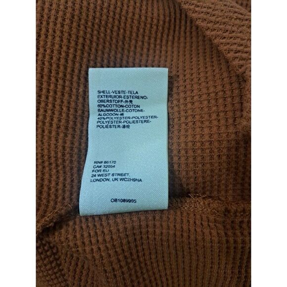 ANTHROPOLOGIE Maeve Womens SMALL Flare Hem Waffle Knit Longsleeve RUST PUMPKIN - Picture 7 of 7